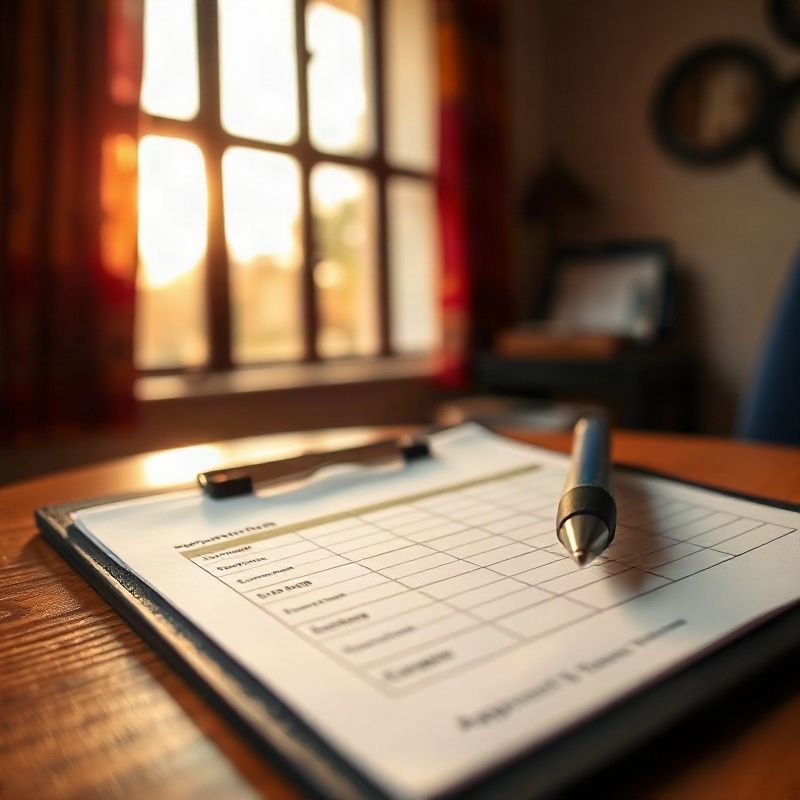 Clipboard with a structured appointment schedule on a Kitale office desk